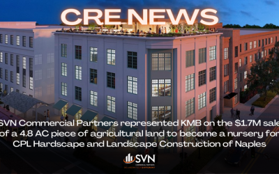 SVN Commercial Partners represented KMB in purchasing a 4.8-acre piece of agricultural land for $1.7 million. The land will now be used by CPL Hardscape and Landscape Construction of Naples as a nursery.