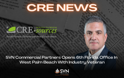 SVN Commercial Partners Opens 6th Florida Office In West Palm Beach With Industry Veteran